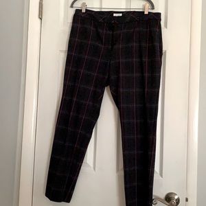 J Jill Plaid Ankle Straight Leg Pants size 12